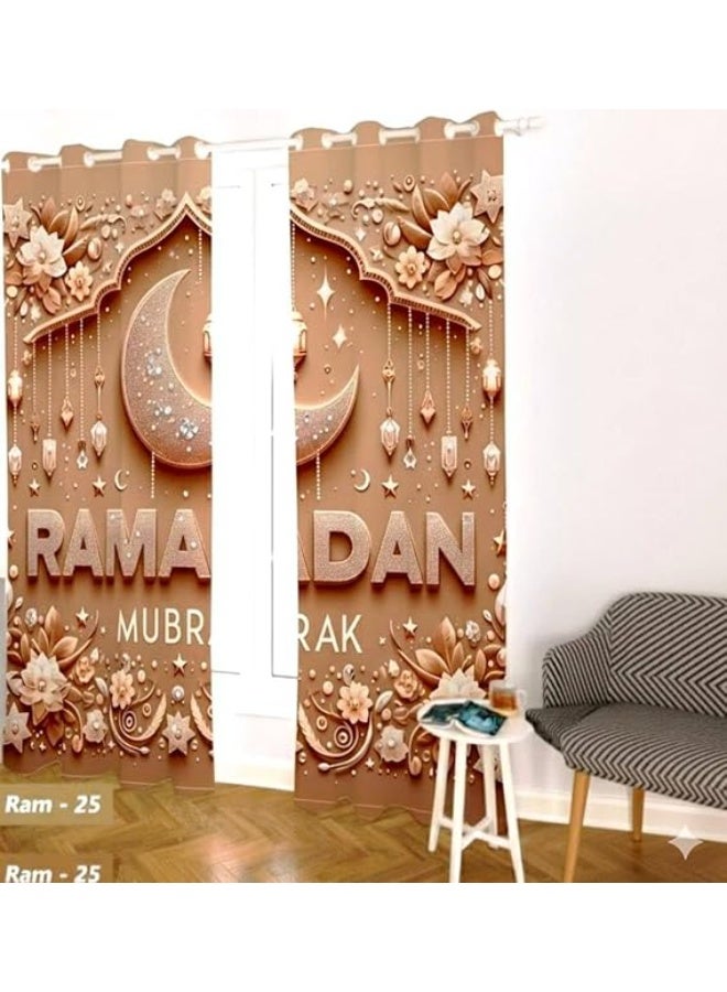 Luxury Curtain with 4D Printed Designs  Printed using high-quality German inks for vivid and lasting colors.  Made from heavy Hammer velvet fabric, offering a refined texture and premium feel.  Provides complete blackout for maximum privacy and light control.  Perfect size: 145 × 270 cm (Elc). - Image 2
